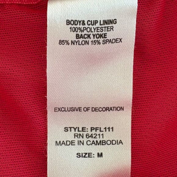 9Os Y2K Babydoll Slip Dress Women’s M Sheer Mini Red Floral Fairy Whimsigoth - Picture 10 of 14